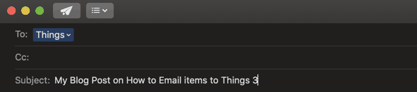 How to Email Items to Things 3 – An Illustrated Guide