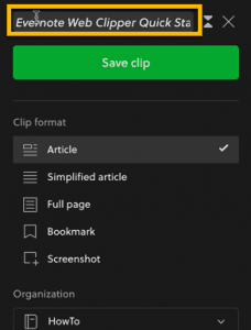 How To Use The Evernote Web Clipper - The Productive Engineer