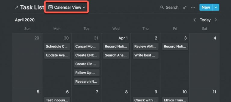 How to Use Calendar View in Notion – with Screenshots