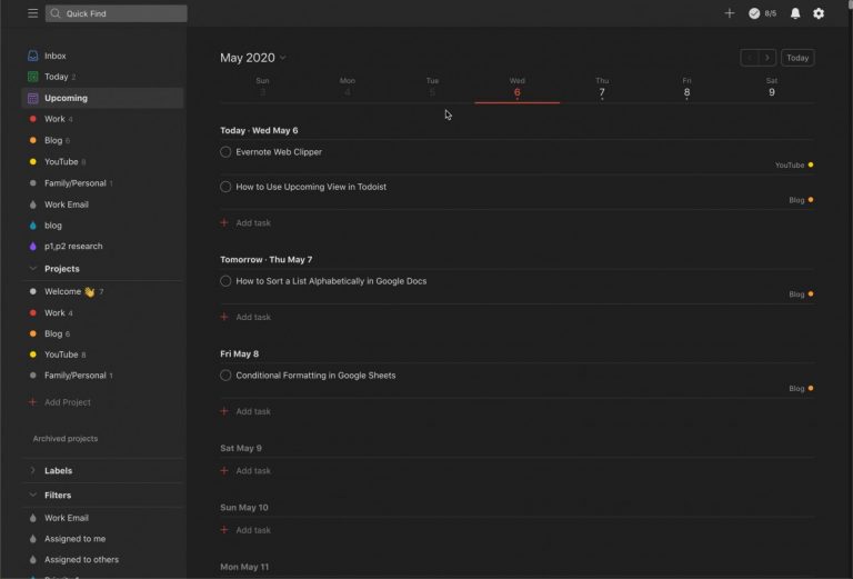 How to Use the Upcoming View in Todoist – Complete Guide