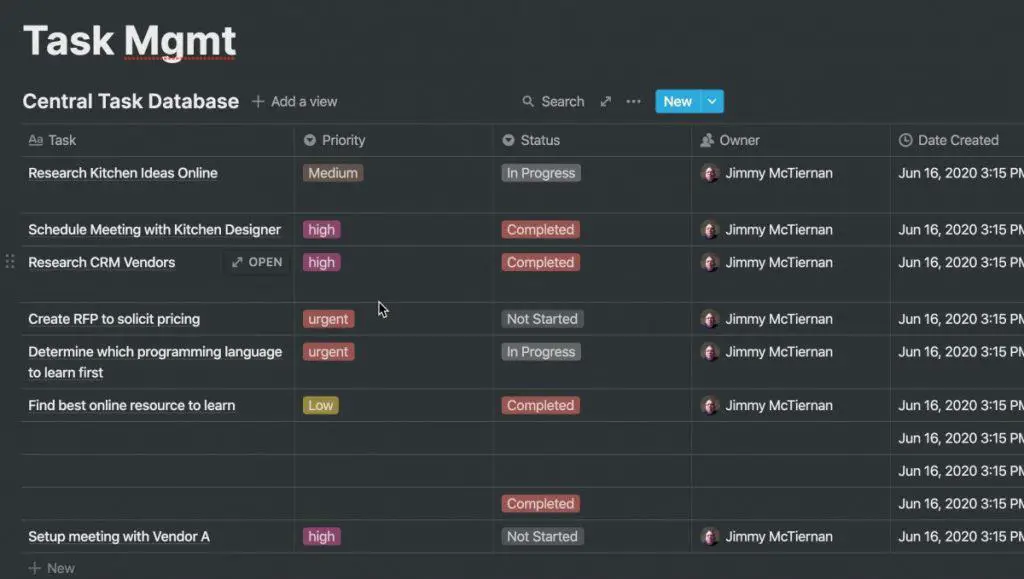 assign tasks in notion