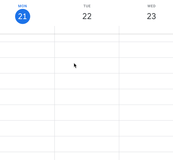 looking for open time blocks in Google Calendar