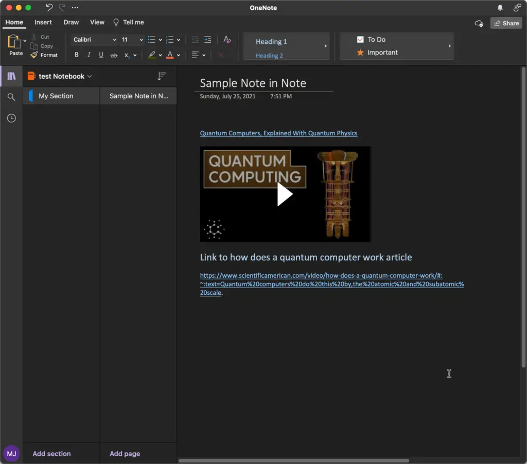 OneNote Notebook