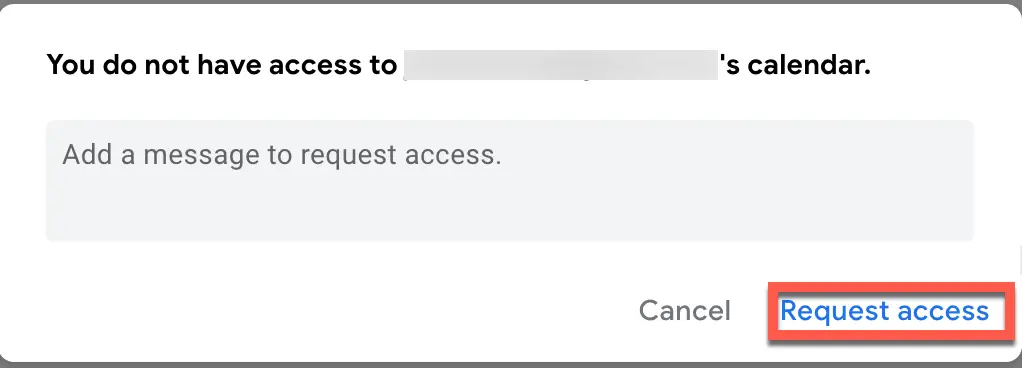 Requesting access to another Google user's Google Calendar