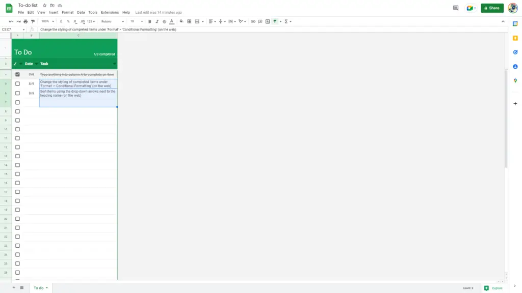 Overtyping in Google Sheets