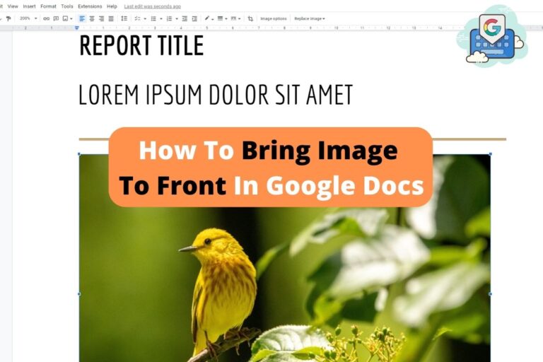 How To Bring Image To Front In Google Docs – Complete Tutorial