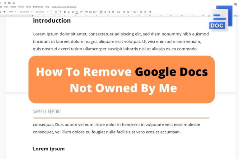 How To Remove Google Docs Not Owned By Me From My Account