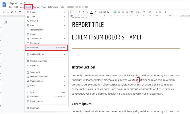 How To Repeat A Footnote In Google Docs