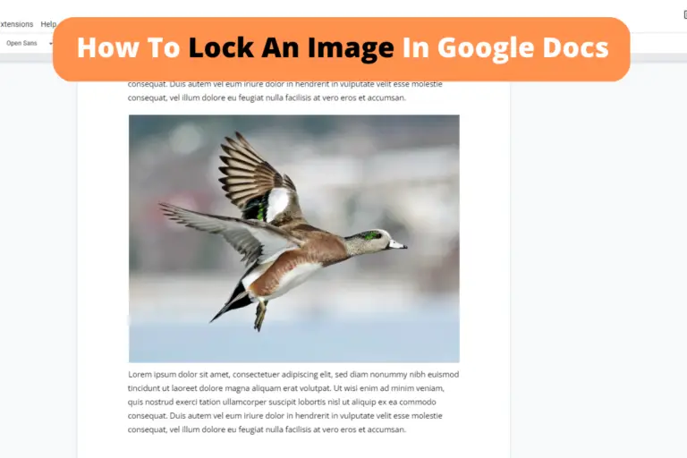 How To Lock An Image In Google Docs – Complete Tutorial