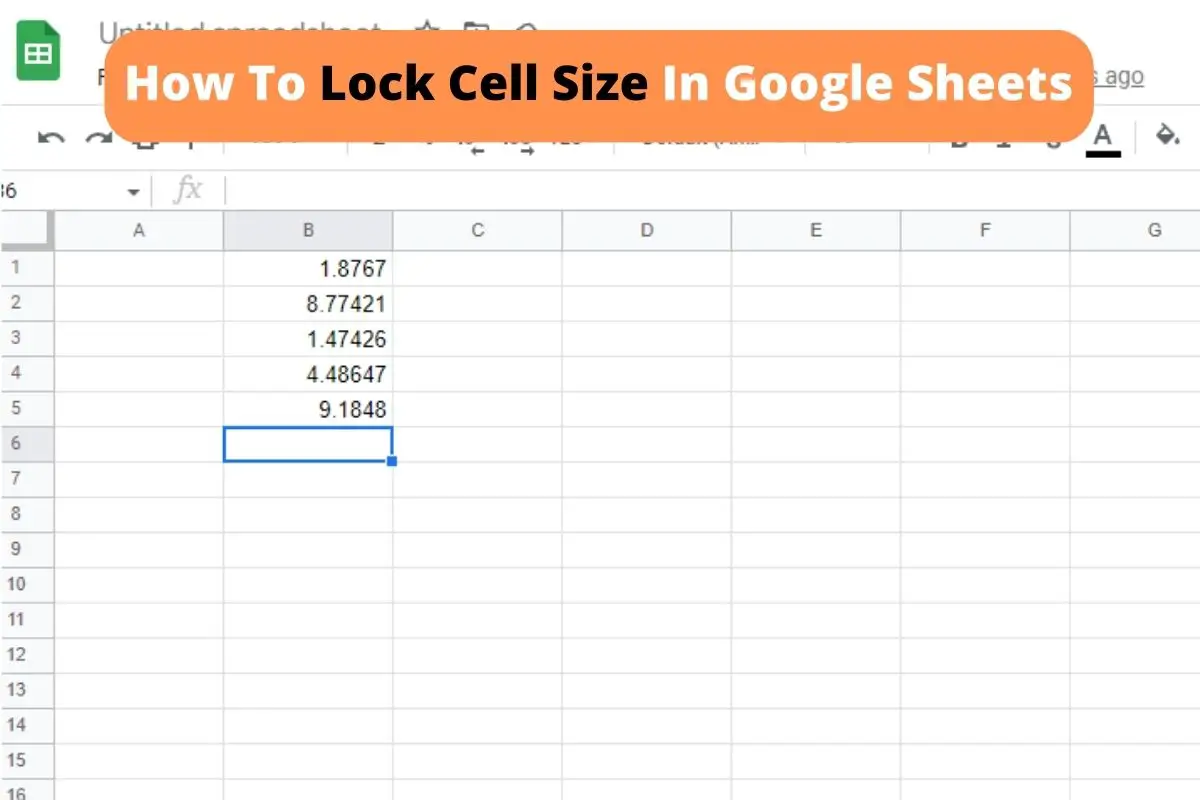 How To Lock Cell Size In Google Sheets