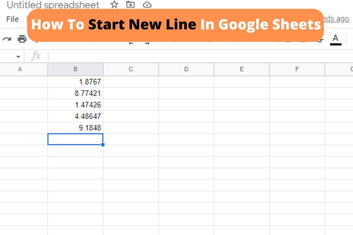 How To Start New Line In Google Sheets