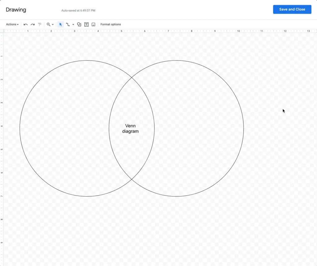 align the circles and add a text box to your diagram
