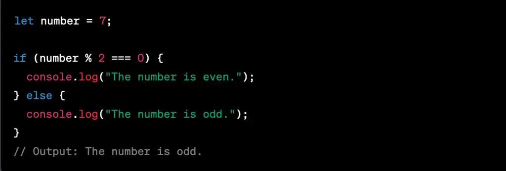 Determining if a number is even or odd in JavaScript
